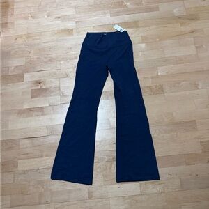 High-Rise Navy Flare Leggings
